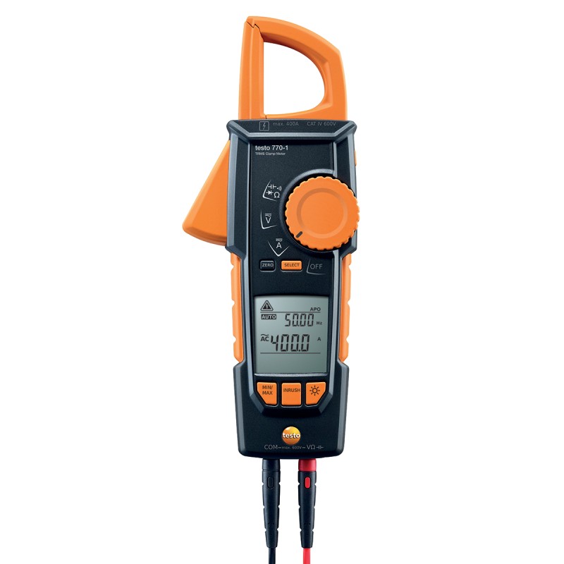 1 pcs - Testo 770-1 Clamp Meter, Max Current 400A ac CAT III 1000V With RS Calibration