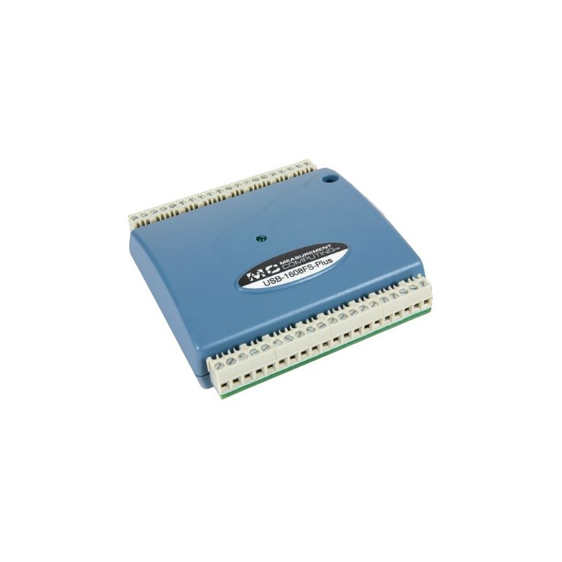 1 pcs - Digilent MCC USB-1608FS-Plus Data Acquisition, 8 SE simultaneous analog inputs Channel(s), USB, 100ksps, 16 bit