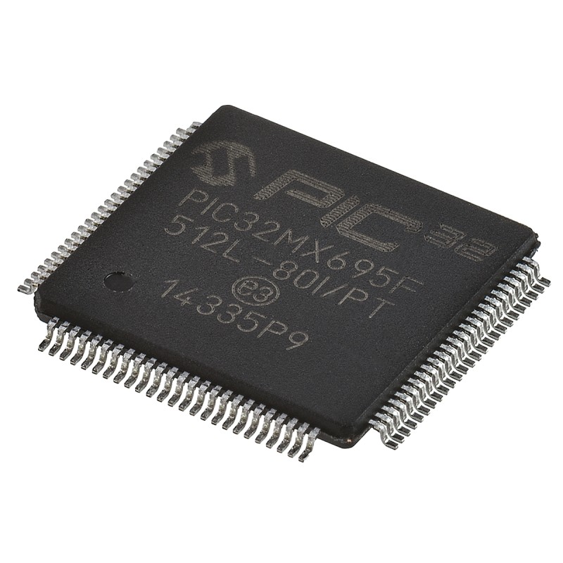 25 pcs - Microchip PIC32MX695F512L-80I/PT, 32bit PIC Microcontroller, PIC32MX, 80MHz, 12 kB, 512 kB Flash, 100-Pin TQFP