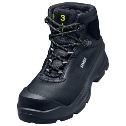 1 Pair - Uvex 68742 Black ESD Safe Composite Toe Capped Men's Safety Boots, UK 10, EU 44
