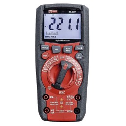 1 pcs - RS PRO RS-965T Handheld Digital Multimeter, True RMS, 10A ac Max, 10A dc Max, 1000V ac Max - UKAS Calibrated