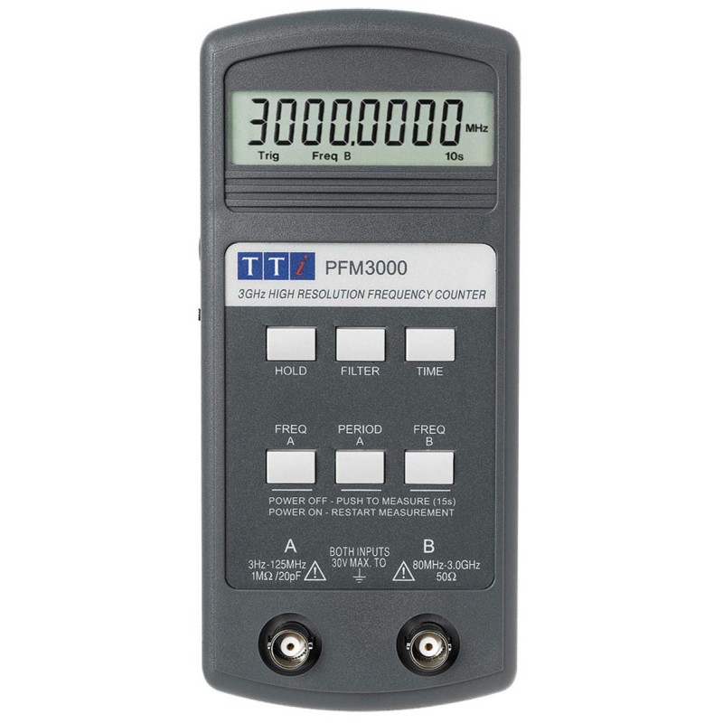 1 pcs - Aim-TTi PFM3000 Frequency Counter, 3 Hz Min, 3GHz Max, 6 Digit Resolution - RS Calibration