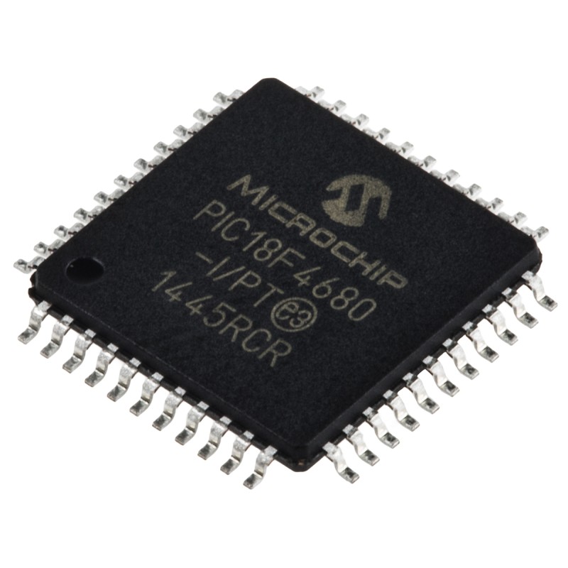 1 pcs - Microchip PIC18F4680-I/PT, 8bit PIC Microcontroller, PIC18F, 40MHz, 1.024 kB, 64 kB Flash, 44-Pin TQFP