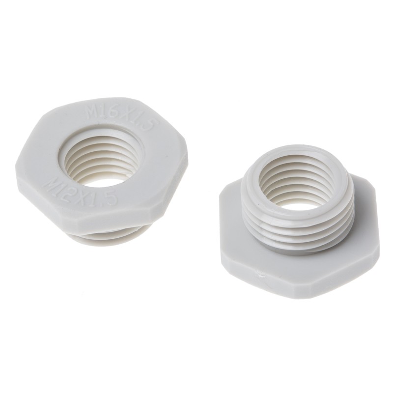 10 pcs - RS PRO Cable Gland Adaptor, M16 Exterior Thread, M12 Interior Thread, Nylon 66