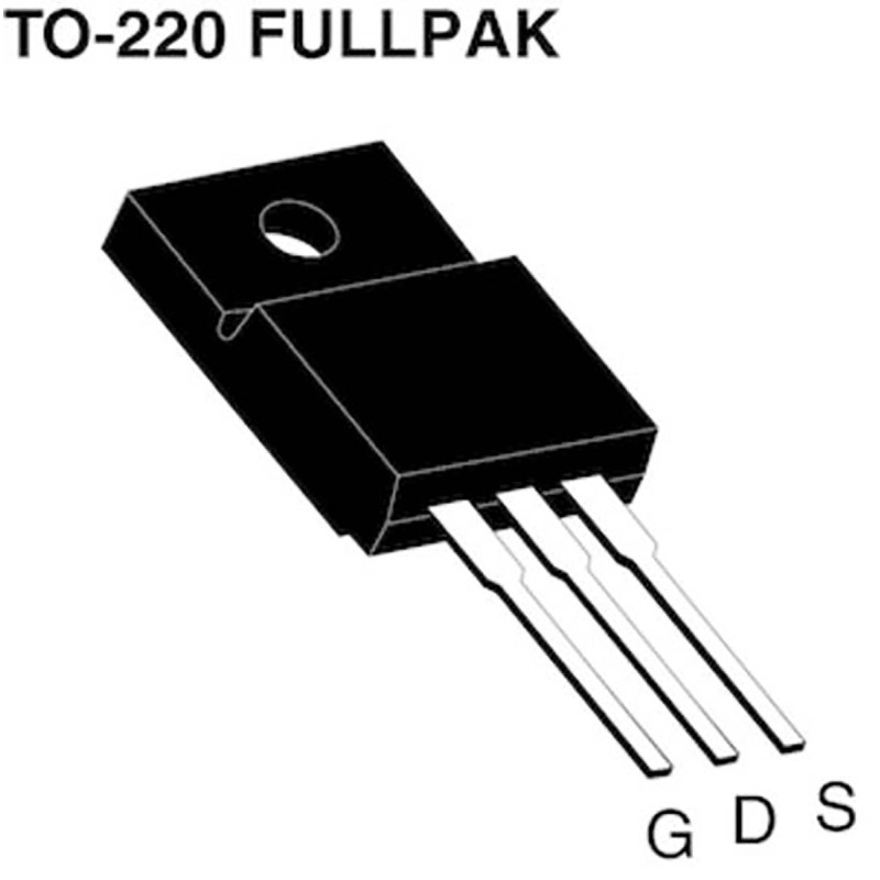 5 pcs - N-Channel MOSFET, 16 A, 600 V, 3-Pin TO-220FP Vishay SIHF068N60EF-GE3