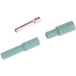 1 pcs - Hirschmann Test & Measurement Green Female Banana Socket, 4 mm Connector, Screw Termination, 24A, 1000V ac/dc, Nickel