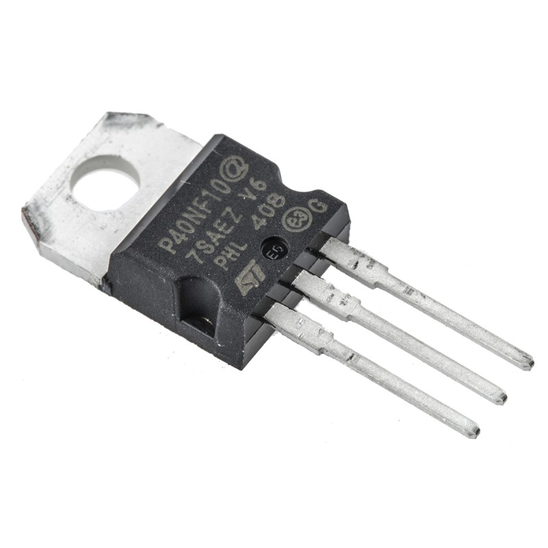 5 pcs - N-Channel MOSFET, 50 A, 100 V, 3-Pin TO-220 STMicroelectronics STP40NF10