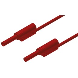 1 pcs - Hirschmann Test & Measurement 2 mm Connector Test Lead, 10A, 1000V ac/dc, Red, 500mm Lead Length