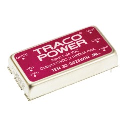 1 Tube of 10 - TRACOPOWER TEN 30WIN DC-DC Converter, ±15V dc/ 1A Output, 9 - 36 V dc Input, 30W, Through Hole, +75°C Max Temp