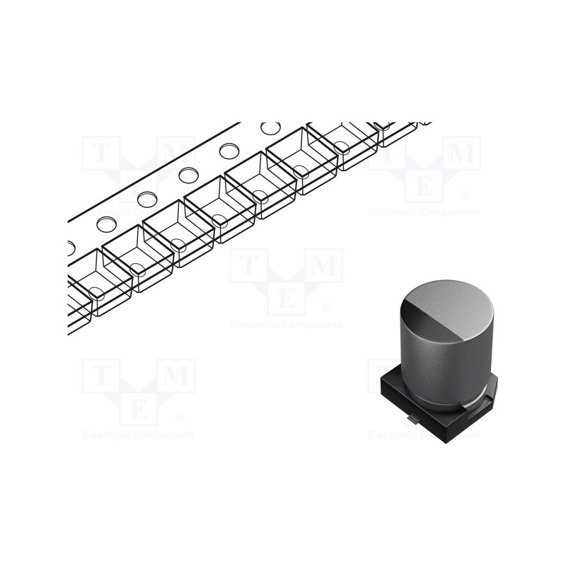 500 pcs x PANASONIC - EEEFH1E331L - Capacitor: electrolytic, low ESR, SMD, 330uF, 25VDC, Ø10x10.2mm