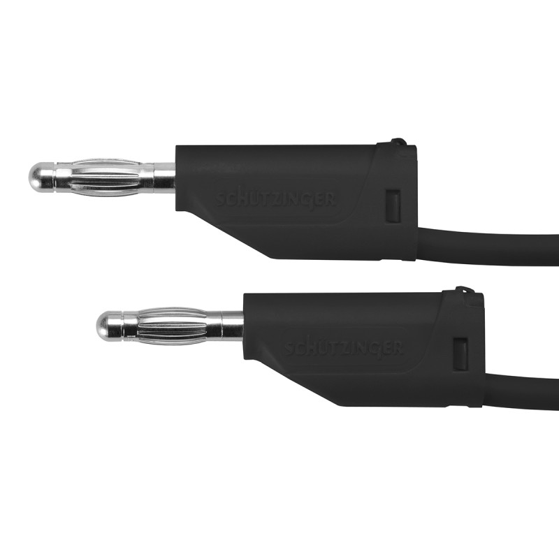 1 pcs - Schutzinger Test lead, 16A, 33 V ac, 70V dc, Black, 2m Lead Length