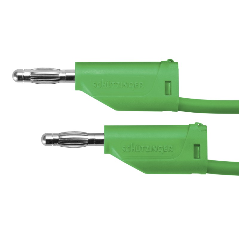 1 pcs - Schutzinger Test lead, 16A, 33 V ac, 70V dc, Green, 2m Lead Length