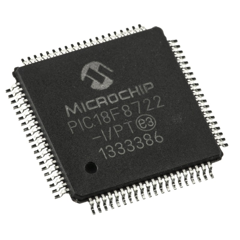 25 pcs - Microchip PIC18F8722-I/PT, 8bit PIC Microcontroller, PIC18F, 40MHz, 1.024 kB, 128 kB Flash, 80-Pin TQFP