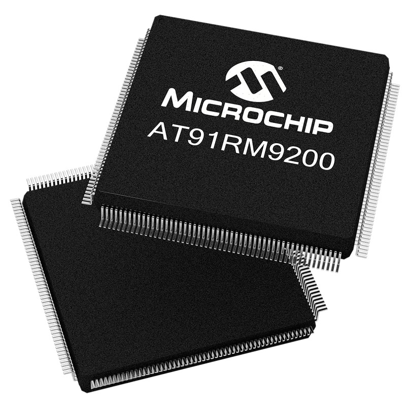 25 pcs - Microchip AT91RM9200-QU-002, 32bit ARM920T Microcontroller, AT91, 180MHz, 128 kB Flash, 208-Pin PQFP