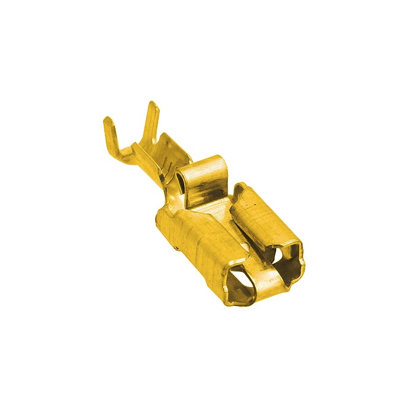 100 pcs - TE Connectivity Positive Lock .250 Mk I Uninsulated Female Spade Connector, Receptacle, 6.35 x 0.8mm Tab Size, 0.5mm