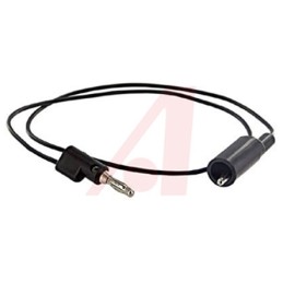 1 pcs - Mueller Electric Crocodile Clip Lead, 10A, 300V, Black, 600mm Lead Length