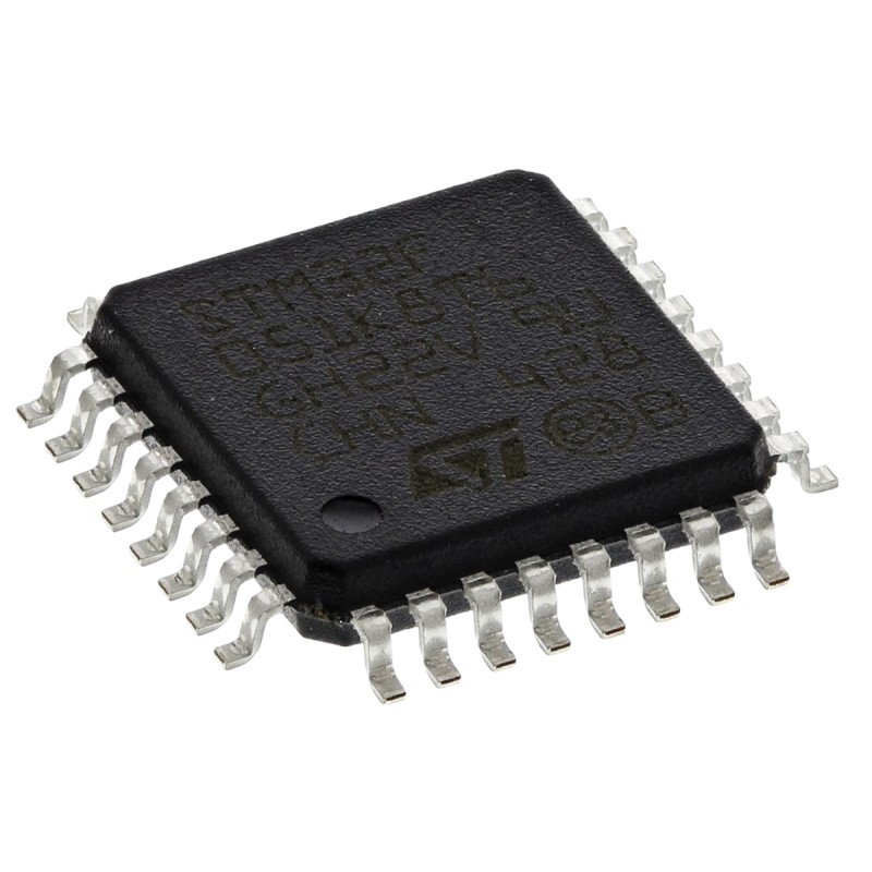 5 pcs - STMicroelectronics STM32F051K8T6, 32bit ARM Cortex M0 Microcontroller, STM32F0, 48MHz, 64 kB Flash, 32-Pin LQFP