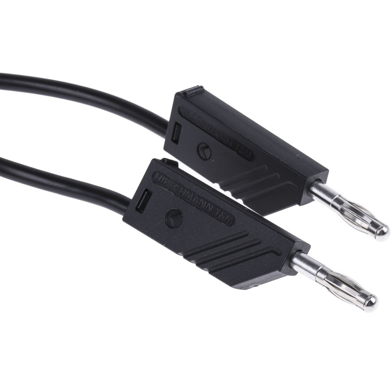1 pcs - Hirschmann Test & Measurement, 32A, 60V dc, Black, 500mm Lead Length
