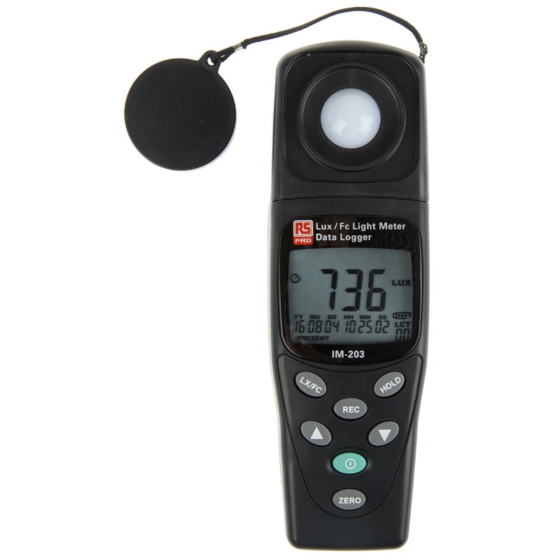 1 pcs - RS PRO IM203 Light Meter, 20lx to 200000lx, ±3 %