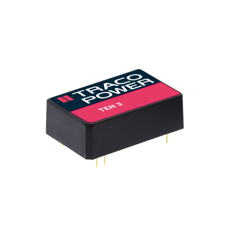 1 Tube of 10 - TRACOPOWER TEN 3 DC-DC Converter, 5V dc/ 500mA Output, 18 - 36 V dc Input, 3W, Through Hole, +85°C Max Temp