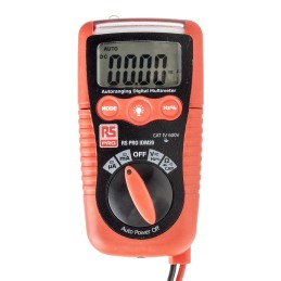 1 pcs - RS PRO IDM20 Handheld Digital Multimeter, 200mA ac Max, 200mA dc Max, 600V ac Max - UKAS Calibrated