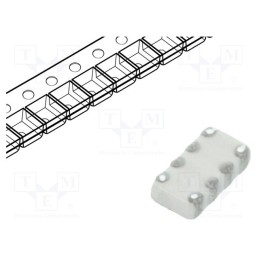 10 pcs x KEMET - C1632C101K5GACTU - Capacitor: ceramic, array capacitors,MLCC, 100pF, 50V, C0G (NP0)