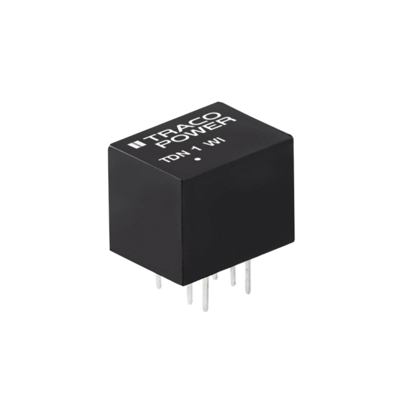 1 Tube of 10 - TRACOPOWER TDN 1WI DC-DC Converter, ±5V dc/ ±100mA Output, 9 - 36 V dc Input, 1W, Through Hole, +90°C Max Temp