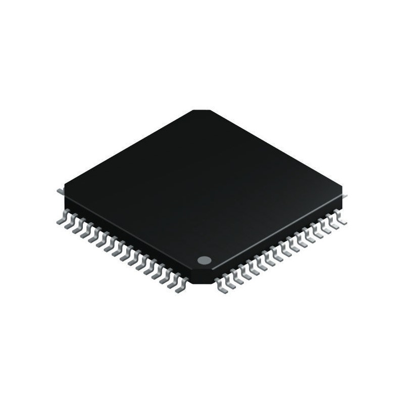 1 pcs - Microchip PIC18F6723-I/PT, 8bit PIC Microcontroller, PIC18F, 40MHz, 1.024 kB, 128 kB Flash, 64-Pin TQFP