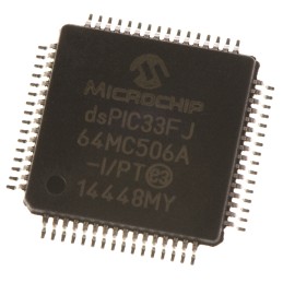 1 pcs - Microchip dsPIC33FJ64MC506A-I/PT, 16bit dsPIC Microcontroller, dsPIC33F, 40MIPS, 64 kB Flash, 64-Pin TQFP