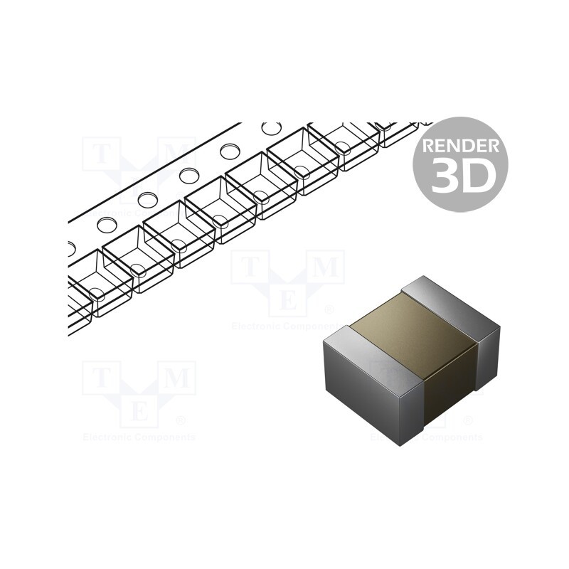 10 pcs x KEMET - C1210C103KDRACTU - Capacitor: ceramic, MLCC, 10nF, 1kV, X7R, ±10%, SMD, 1210