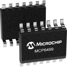 5 pcs - MCP6499T-E/SL Microchip, Operational Amplifier, Op Amp, RRIO, 30MHz, 1.8 - 5.5 V, 14-Pin SOIC