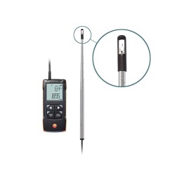 1 pcs - Testo 425 Telescopic Vane Anemometer, 30m/s Max, Measures Air Velocity, Temperature, Volume Flow