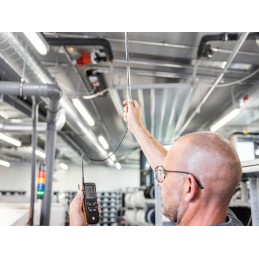 1 pcs - Testo 425 Telescopic Vane Anemometer, 30m/s Max, Measures Air Velocity, Temperature, Volume Flow