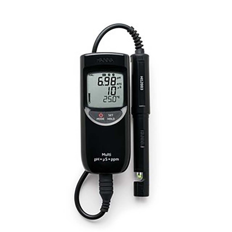 1 pcs - Hanna Instruments HI 991300 pH Meter, ±0.01pH Accuracy, 0.01pH Resolution, 14pH Max, +60 °C Max