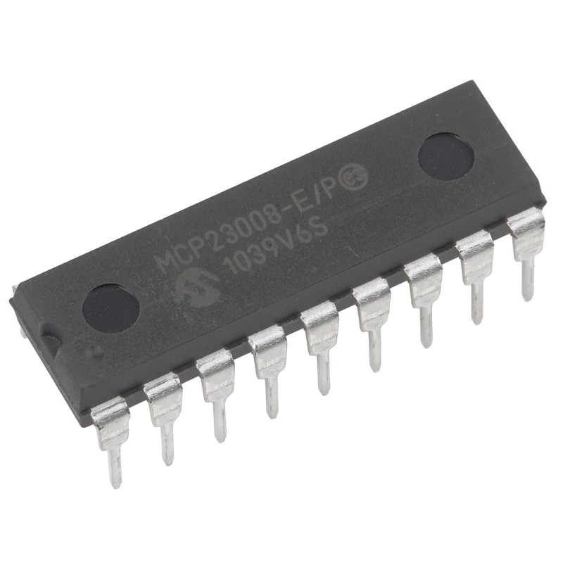 5 pcs - Microchip 8-Channel I/O Expander I2C, Serial 18-Pin PDIP, MCP23008-E/P