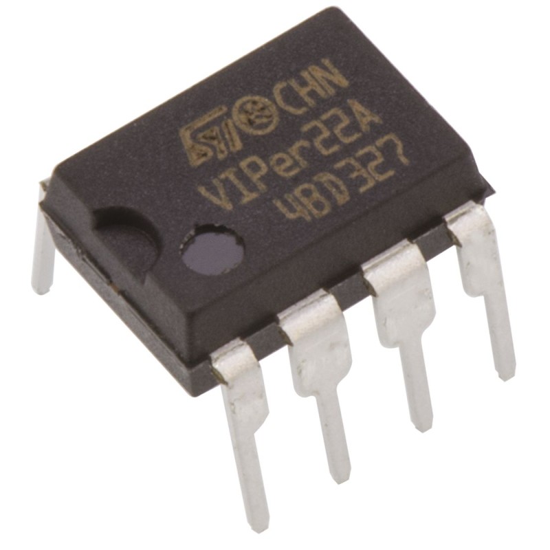 5 pcs - STMicroelectronics VIPER22ADIP-E, PWM Controller, 50 V, 60 kHz 8-Pin, PDIP