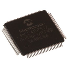 25 pcs - Microchip PIC24EP512GU810-I/PT, 16bit PIC Microcontroller, PIC24EP, 70MHz, 536 kB Flash, 100-Pin TQFP