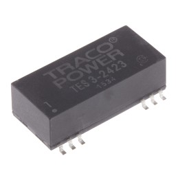 1 Tube of 10 - TRACOPOWER TES 3 DC-DC Converter, ±15V dc/ ±100mA Output, 18 - 36 V dc Input, 3W, Surface Mount, +85°C Max Temp