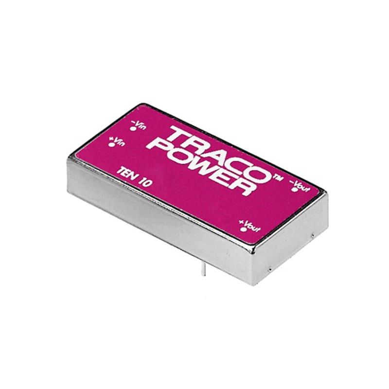 1 Tube of 10 - TRACOPOWER TEN 10 DC-DC Converter, 12V dc/ 830mA Output, 18 - 36 V dc Input, 10W, Through Hole, +85°C Max Temp