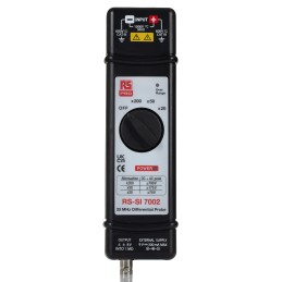 1 pcs - RS PRO Oscilloscope Probe, Active, Differential Type, 25MHz, 1:20, 1:50, 1:200, BNC Connector