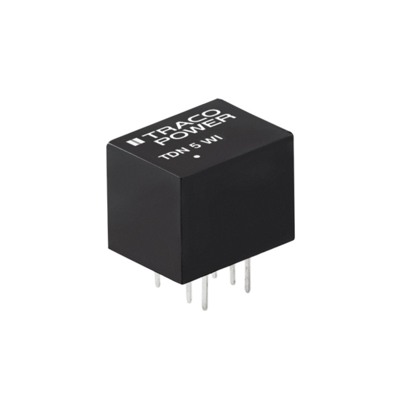 1 Tube of 10 - TRACOPOWER TDN 5WI DC-DC Converter, 5V dc/ 1A Output, 4.5 - 12 V dc Input, 5W, Through Hole, +75°C Max Temp