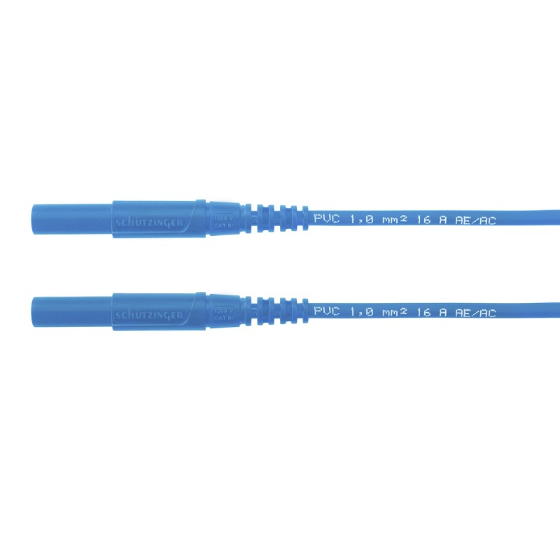 1 pcs - Schutzinger Test lead, 16A, 1kV, Blue, 2m Lead Length