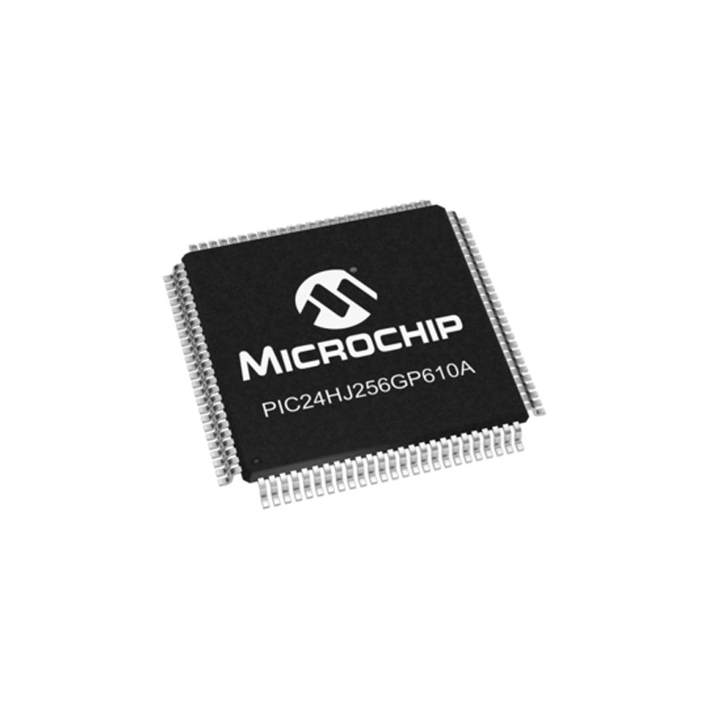 25 pcs - Microchip PIC24HJ256GP610A-I/PT, 16bit PIC Microcontroller, PIC24HJ, 40MIPS, 256 kB Flash, 100-Pin TQFP