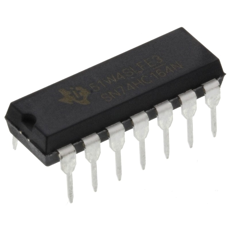 5 pcs - Texas Instruments SN74HC164N 8-stage Through Hole Shift Register HC, 14-Pin PDIP