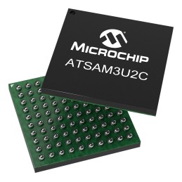 1 pcs - Microchip ATSAM3U2CA-CU, 32bit ARM Cortex M3 Microcontroller, SAM3U, 96MHz, 128 kB Flash, 100-Pin TFBGA