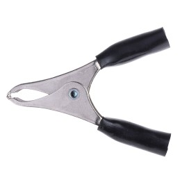 1 pcs - Mueller Electric Crocodile Clip, Nickel-Plated Steel Contact, 15A, Black