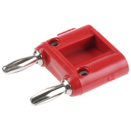 1 pcs - Fluke Red Male Banana Plug, Screw Termination, 15A, 5000V, Nickel Plating