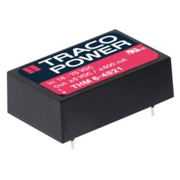 1 Tube of 10 - TRACOPOWER THM 6 DC-DC Converter, 12V dc/ 500mA Output, 9 - 18 V dc Input, 6W, PCB Mount, +90°C Max Temp -40°C