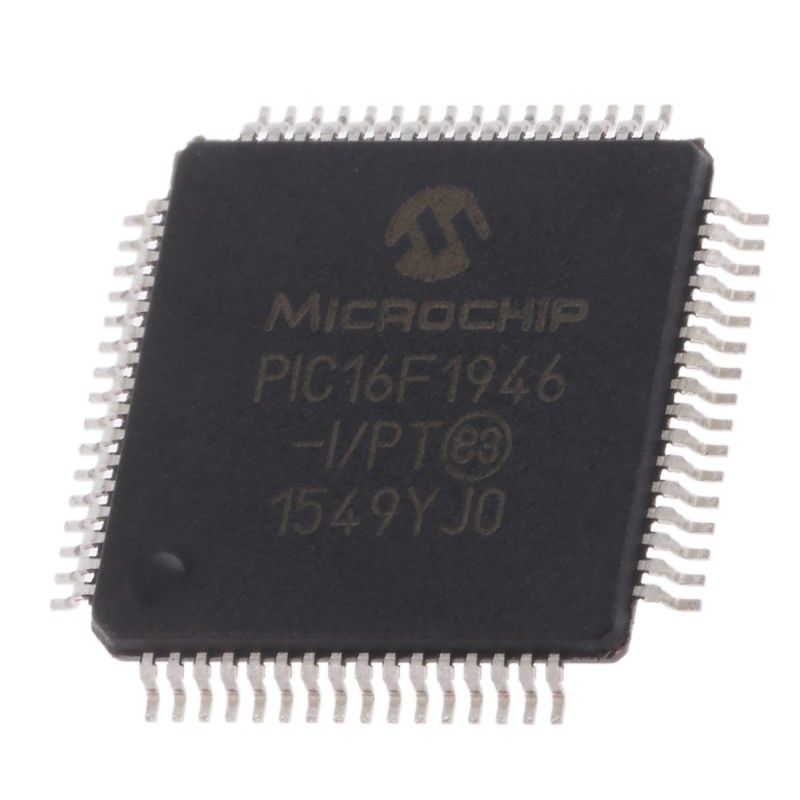 1 pcs - Microchip PIC16F1946-I/PT, 8bit PIC Microcontroller, PIC16F, 32MHz, 14 kB Flash, 64-Pin TQFP