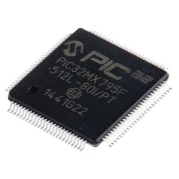 25 pcs - Microchip PIC32MX795F512L-80I/PT, 32bit PIC Microcontroller, PIC32MX, 80MHz, 12 kB, 512 kB Flash, 100-Pin TQFP